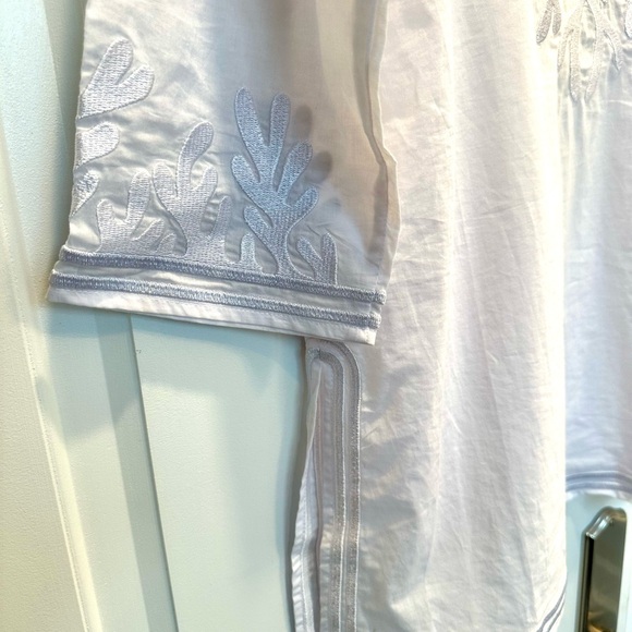 Gretchen Scott Designs White Tunic Embroidered Coverup - NEW - Picture 4 of 5